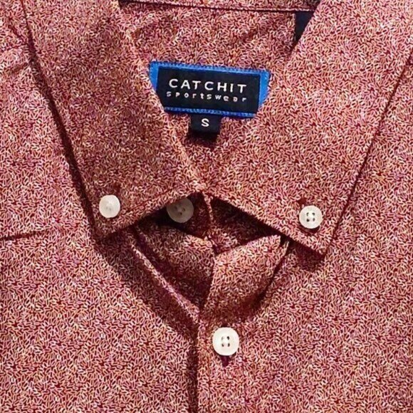 CatchIt Sportswear Short Sleeve Button Casual Shirt - Small - Unisex Youth - Picture 4 of 14